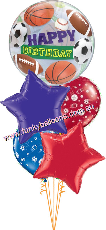 (image for) Birthday Sports Balls Bouquet