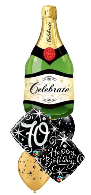 (image for) 70th Champagne Sparkles Birthday Bouquet