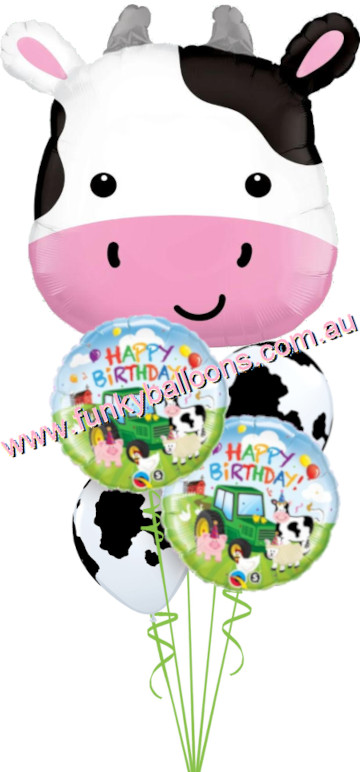 (image for) Cheerful Birthday Cow Bouquet - Click Image to Close
