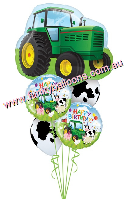 (image for) Happy Birthday Cow + Tractor Bouquet - Click Image to Close