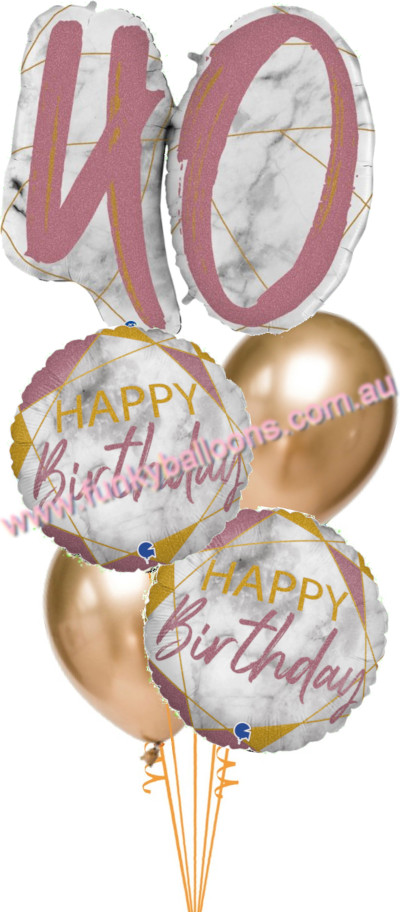 (image for) 40th Deluxe Marble Rose Gold Birthday Bouquet - Click Image to Close