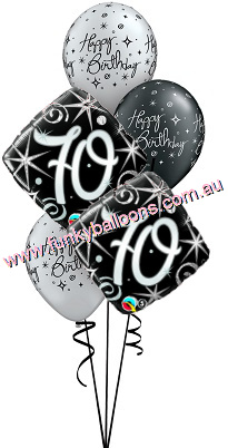 (image for) 70th Elegant Sparkles + Swirls Bouquet - Click Image to Close