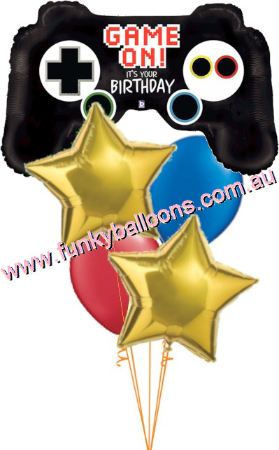 (image for) Game Controller Birthday Balloon Bouquet
