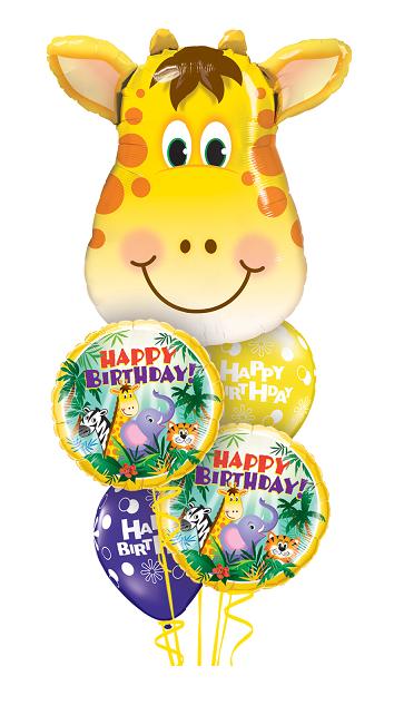 (image for) Jolly Giraffe Happy Birthday Bouquet - Click Image to Close