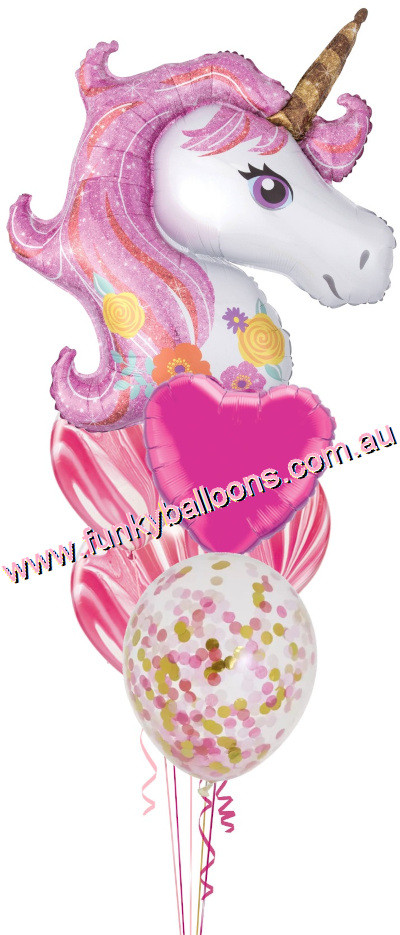 (image for) Magical Unicorn Balloon Bouquet - Click Image to Close