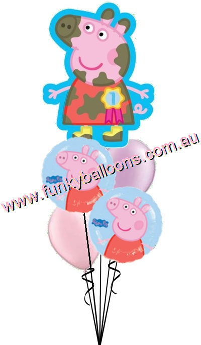 (image for) Let's Get Muddy Peppa Pig Balloon Bouquet