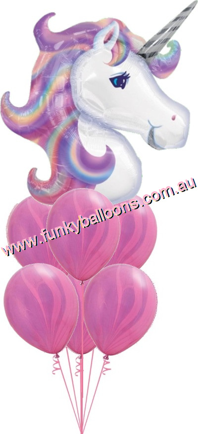(image for) Pastel Unicorn Balloon Bouquet