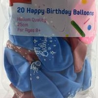 Example of poor quality super market balloons