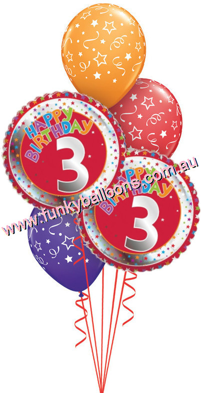 (image for) 3rd Birthday Stars Bouquet - Click Image to Close