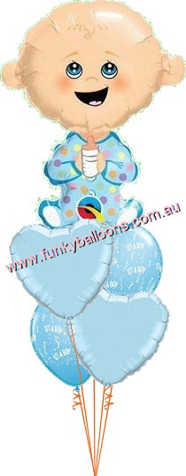 (image for) Cute Baby Boy Balloon Bouquet