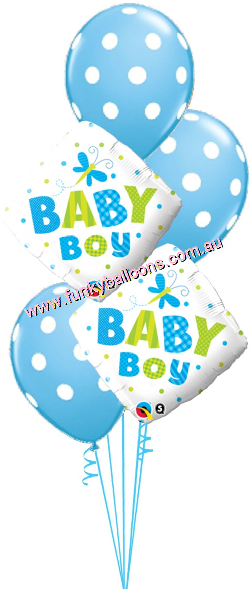 (image for) Baby Boy Dragonfly + Dots Bouquet
