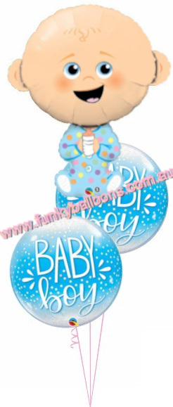 (image for) Cute Little Blessing Boy Balloon Bouquet