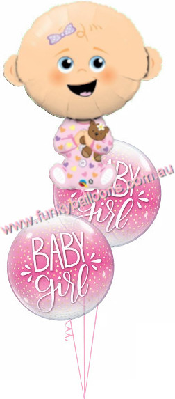 (image for) Cute Little Blessing Girl Balloon Bouquet