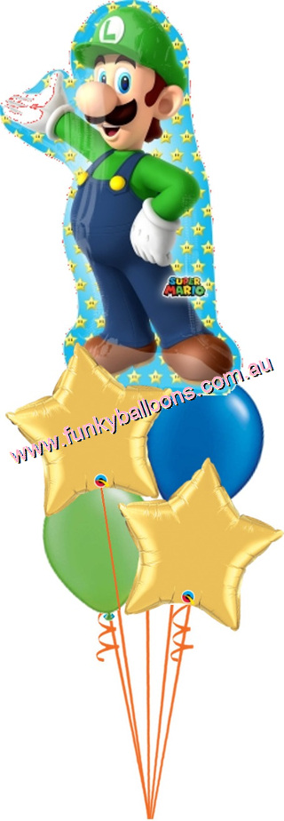 (image for) Super Mario Brothers Luigi Balloon Bouquet